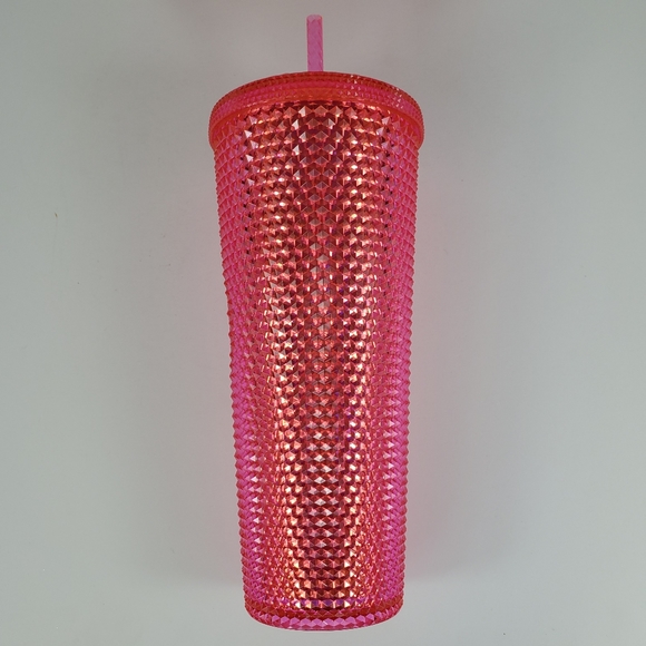 Starbucks Holiday Neon Pink Iridescent Cold Cup - Picture 8 of 8